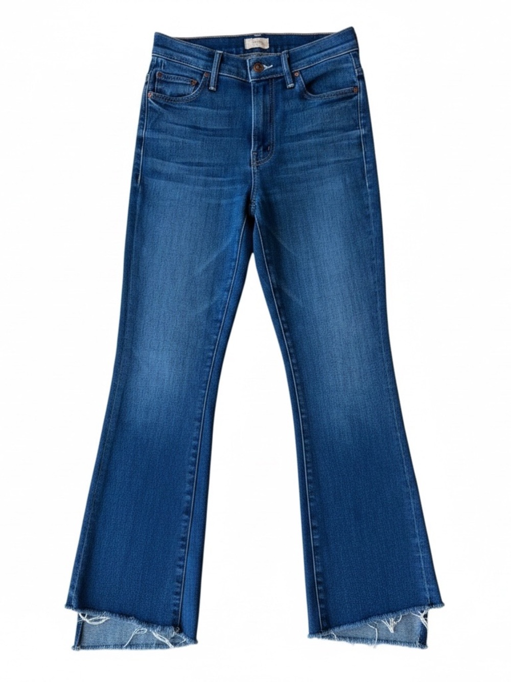 Mother Insider Crop Step Fray High Rise Jeans